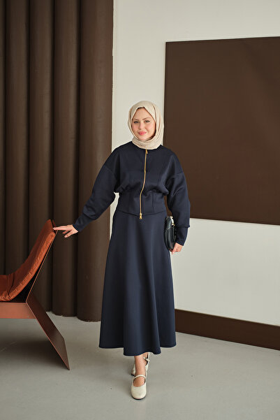 LOCCO Women's Waist Corset Detail Set Brown