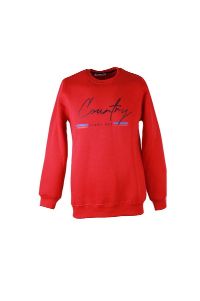 trender Country Баск 0 Яка 3 Шнурок Червоний Чоловічий Світшот 26KL71G08008