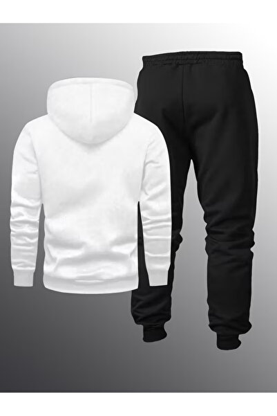 Flaubert Falubert-Men's Printed Hb Oversized Sweatahirt -Sweatpants 2-Piece Set