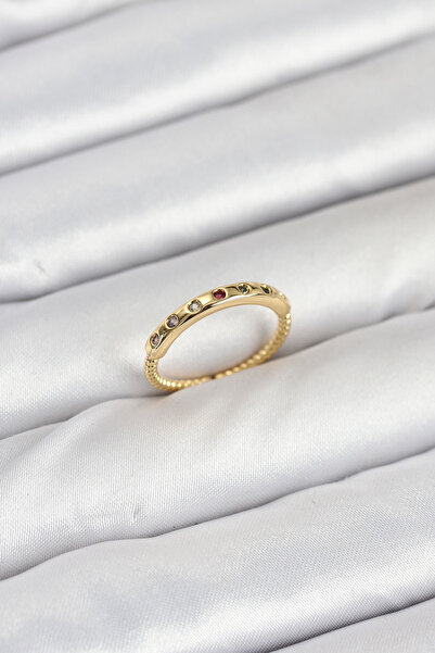 Skygo Brass Gold Color Colorful Zircon Stone Women's Ring - Tj-Byk3884