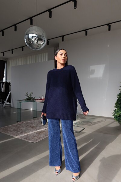 Özge Özgenç Elastic Waist Glitter Trousers