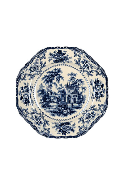 Lucky Art Florantine 27cm 4-Piece Plate Set Blue