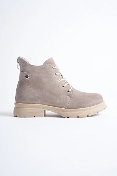 ANALİN SHOES Women's Genuine Leather Back Zipper Boots