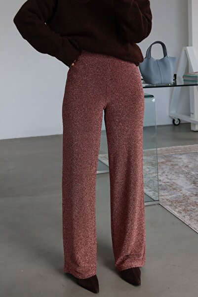 Özge Özgenç Elastic Waist Glitter Trousers