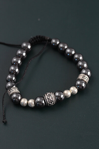 Skygo Natural Stone X Model Anthracite Color Men's Bracelet with Elevator - Tj-Eb3754