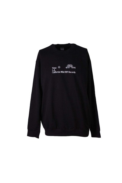 trender Ανδρικό φούτερ Time O Collar Embroidery Black 26KDT1000038