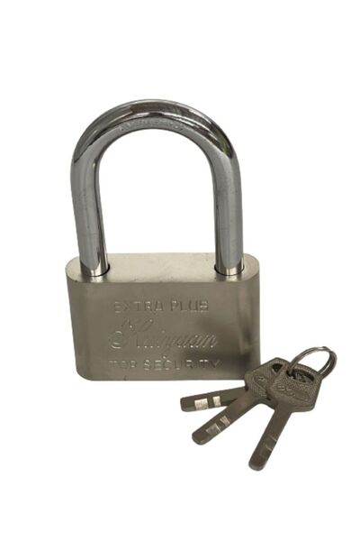 Safety قفل من الفولاذ المقاوم للصدأ، 3 مفاتيح، 70 مم
