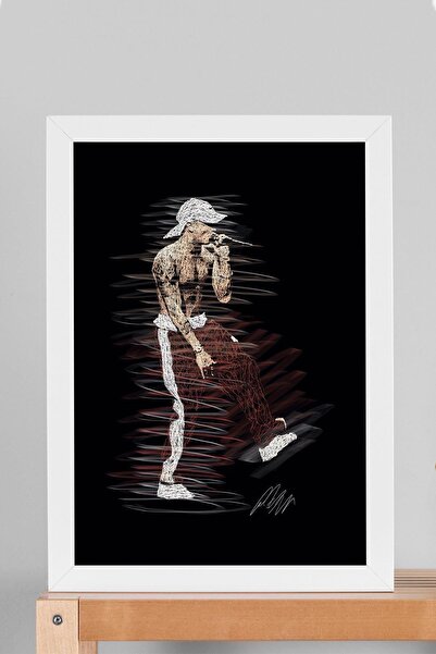 Saturn Pictură înrămată cu portretul lui Eminem Rapper Hip Hop - Poster estetic