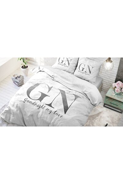 Sleeptime Goodnight Silver Bedding Set 200x200/220, Microfiber 90gsm, 2 Pillowcases, Hypoallergenic