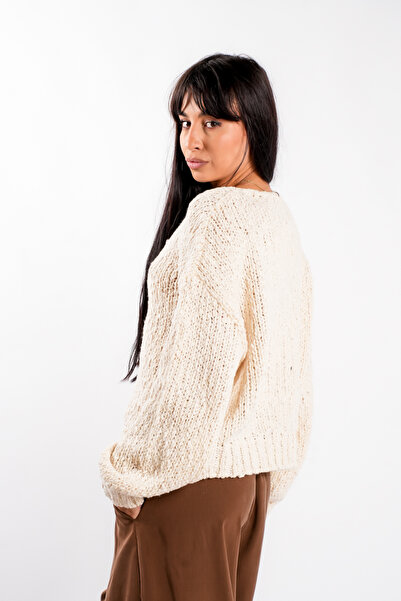 monarh Soft ivory sweater with/without detachable bow