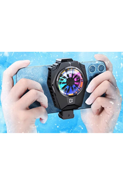 Andowl Professional Gaming Phone Cooler, Turbo Cooling, RGB Lights, Anti Overheating, Universal, Unibox