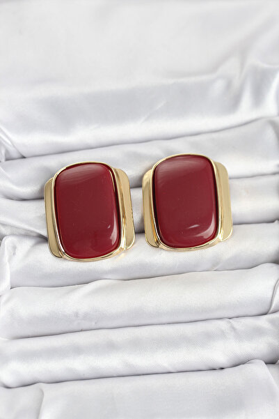 Skygo Brass Gold Color Maroon Plate Vintage Women's Earrings - Tj-Bkp11359