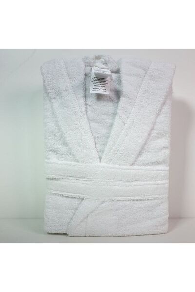 Reiashn Large XXL hotel bathrobe, white