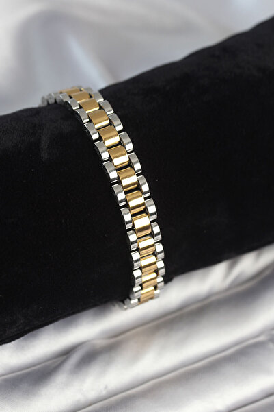 Skygo 316L Steel Gold and Silver Color 9 mm Thickness Men's Bracelet - Tj-Eb3769
