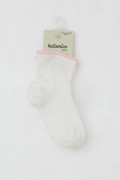 Katamino Girl's Socks Basic 1-6 Years, Ecru