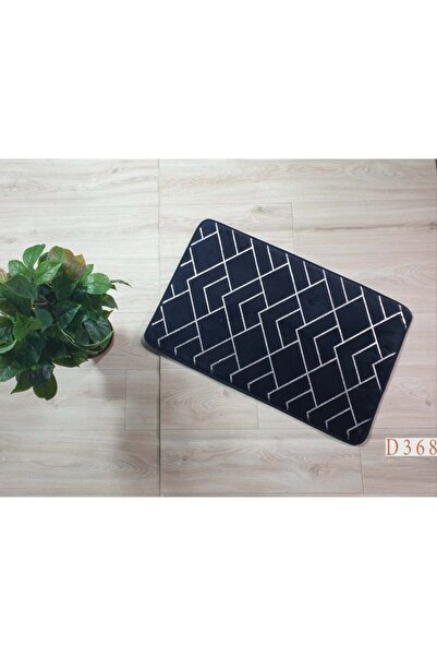 Reiashn Soft, black, padded floor mat made of 100% polyester, measuring 50*80 CM