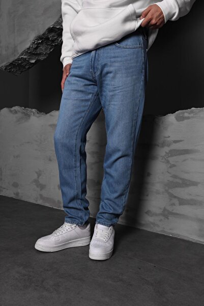 Slatra Men's Blue Stone Straight Fit Trousers