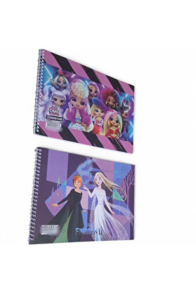 Frozen karakterli,17x24 Cm küçük boy Resim Defteri 15 Sayfalı 2Adet