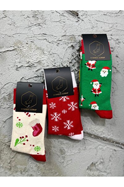 İstanbul Çorap New Year's Unisex Socks Set of 3