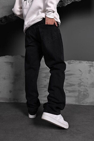 Slatra Men's Black Stone Baggy Pants