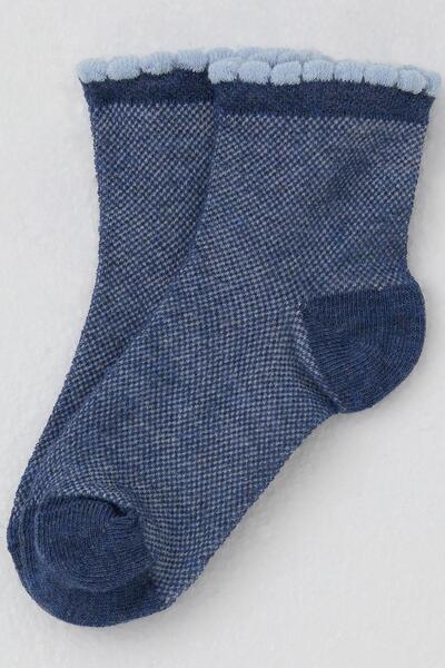 Katamino Șosete pentru fetiță, cu model, 1-6 ani, albastru închis