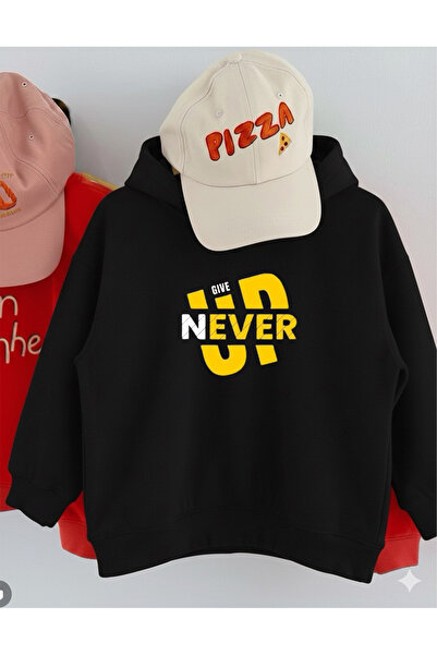 LORVEX Hanorac supradimensionat unisex pentru copii tricou – Imprimeu galben ...