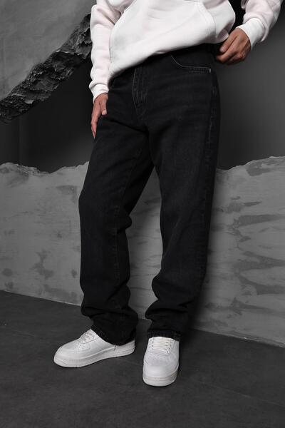 Slatra Men's Black Stone Baggy Pants