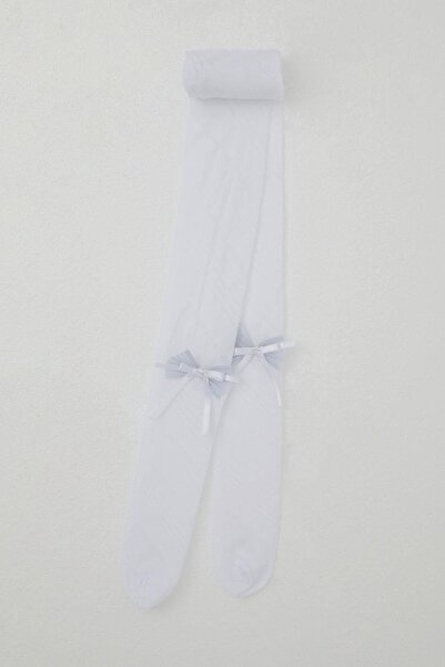 Katamino Chiloți pentru fetiță cu accesorii subțiri cu fundă, 3-12 ani, alb