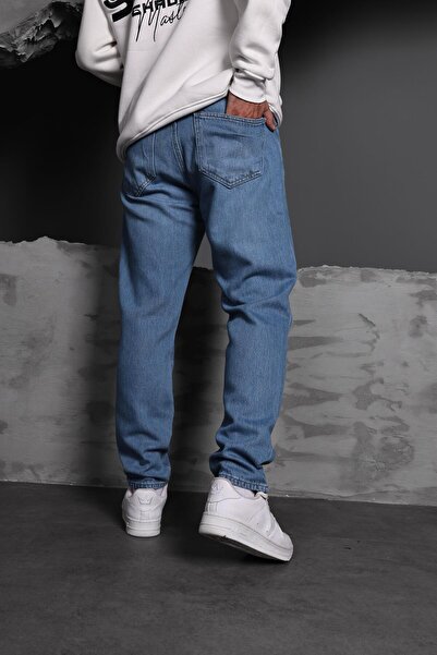 Slatra Men's Blue Stone Boyfriend Pants