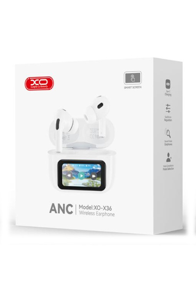 Xo Casti Wireless (X36), Ear Buds, BT 5.4, 300mAh, LCD Smart, WHITE