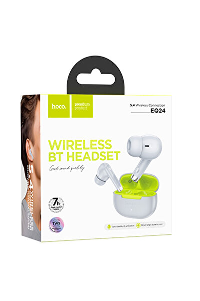 Hoco Casti Wireless (EQ24), Ear Buds, BT 5.4, 40/320mAh, Lake/GRAY