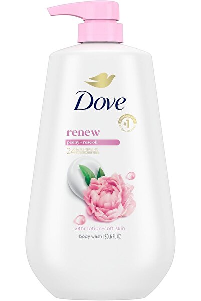 Dove Renewing Body Wash Peony & Rose Oil, 30.6 Fl Oz (Pack of 1)