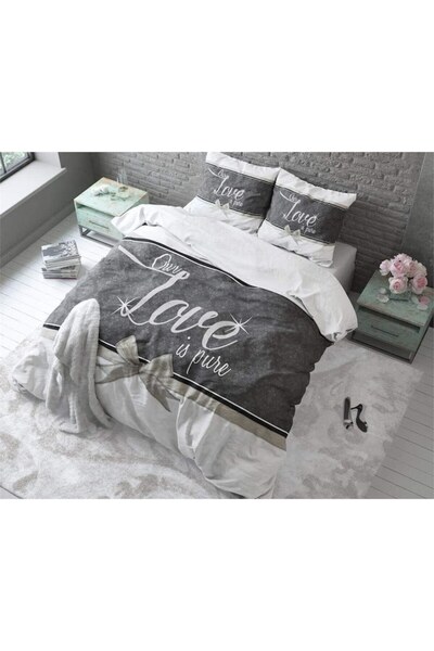 Sleeptime Essentials Pure Love White Bed Linen Set 200x200/220, 2 Pillowcases, 100% Microfiber