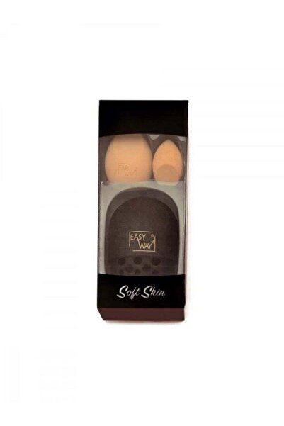 EZI مجموعة Soft Skin Easy Way + إسفنجة دمج كريم الأساس الأصلية مع حقيبة إسفنجية