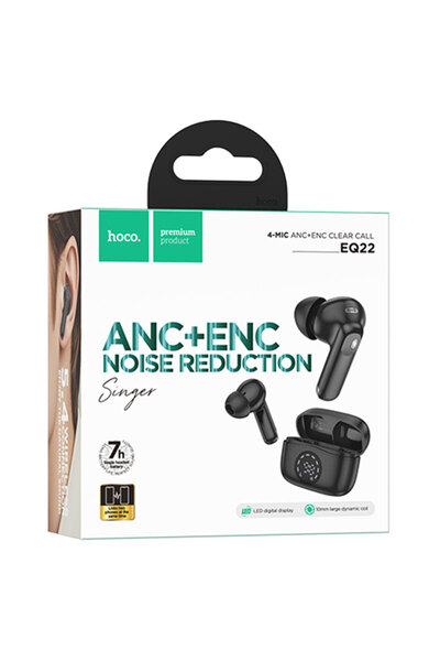 Hoco Casti Wireless (EQ22), Слушалки, BT 5.4, 40/400mAh, ANC+ENC, PowerLED, M...