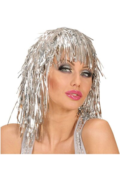 Skygo Silver glitter metallic party wig