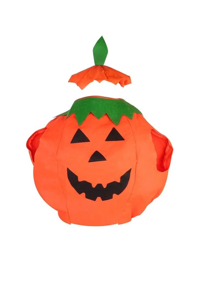 OEM 2-piece Halloween costume set, 86 x 87 cm, pumpkin pattern, polyester, orange