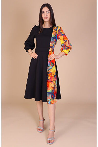 Ella Collection Rochie Midi, Office, cu Imprimeu