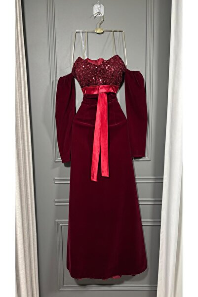 New Moon Winter wool dress with taffeta and trim
