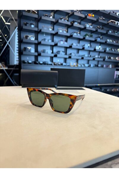 Bubbleatelier نظارات شمسية بإطار من الزجاج الأخضر على شكل فهد من ييف