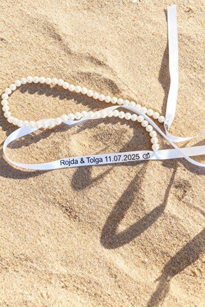 Bahar Çiçekçilik İncili İsimli Söz ve Nişan Kurdelesi – Yüzük Kurdelesi + Dam...