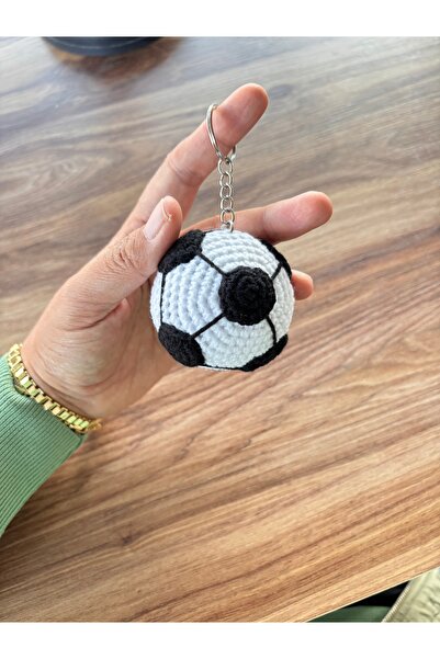 marifetli tığım Amigurumi El Yapımı beşiktaş Top Anahtarlık – Çanta Süsü