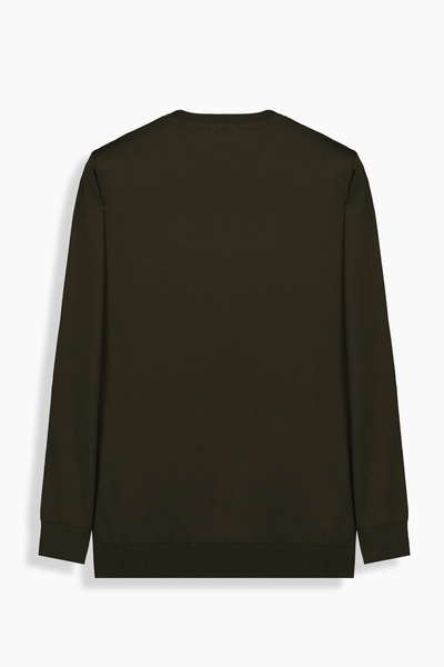 Sarar Interview Woven Wool Slim Fit Bisclet Collar Sweater