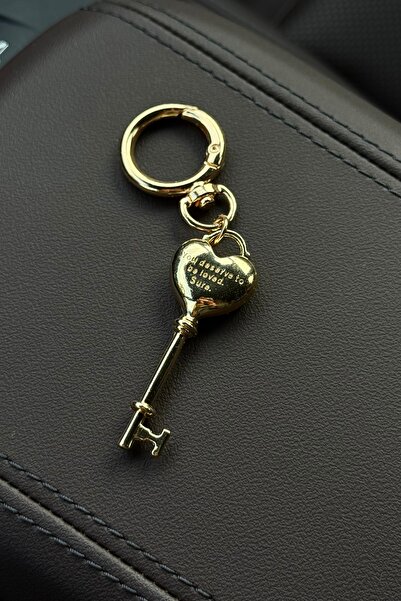 klovi Heart Gold Metal Anahtarlık Aksesuar