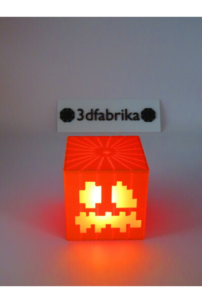 MODA Pikselli Oyma Balkabağı Lamba – Dekoratif Masa Işığı