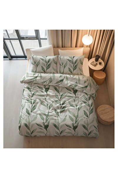Sleeptime Pure Bedding Set - Urban Greenhouse Green 140x200/220, 100% Cotton,...