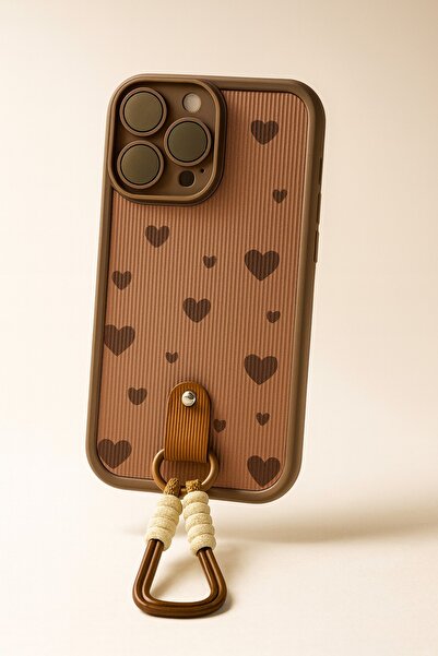 OSG iPhone 16 Pro Compatible Premium Camera Protection Phone Case with Leopard Pattern Bracelet