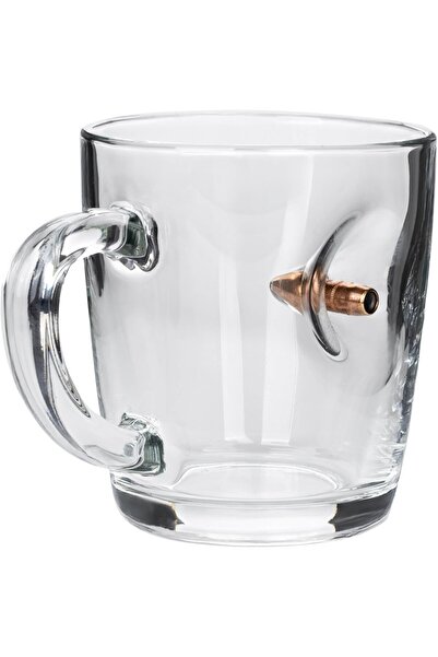 AyrStore Gerçek .308 Mermili Özel Fıncan Kulplu Kahve Bardağı Hediyelik 340cc