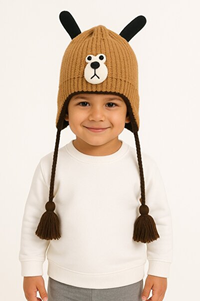gigigiyim Ear-Patterned Boys' Beanie with Fleece Inside