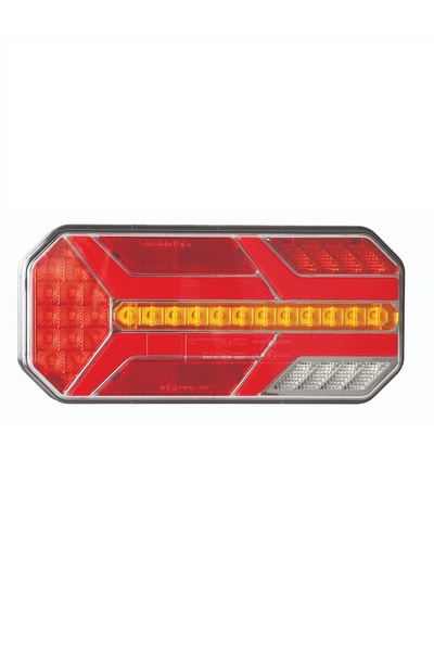 WOLFRAM Led 7 Fonksiyonlu Arka Stop Lambası Amber-Kırmızı-Beyaz 10-30V E9 Bel...